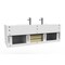 Castello Usa Nile 60" Wall Mounted White Vanity With White Top And Brushed Nickel Handles CB-MC-60W-BN-2053-WH - alternate 8